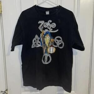 Led Zeppelin Zoso 80S Wizard Rock Guitar Legend T Shirt